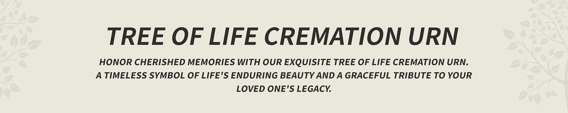 Tree of life cremation urn